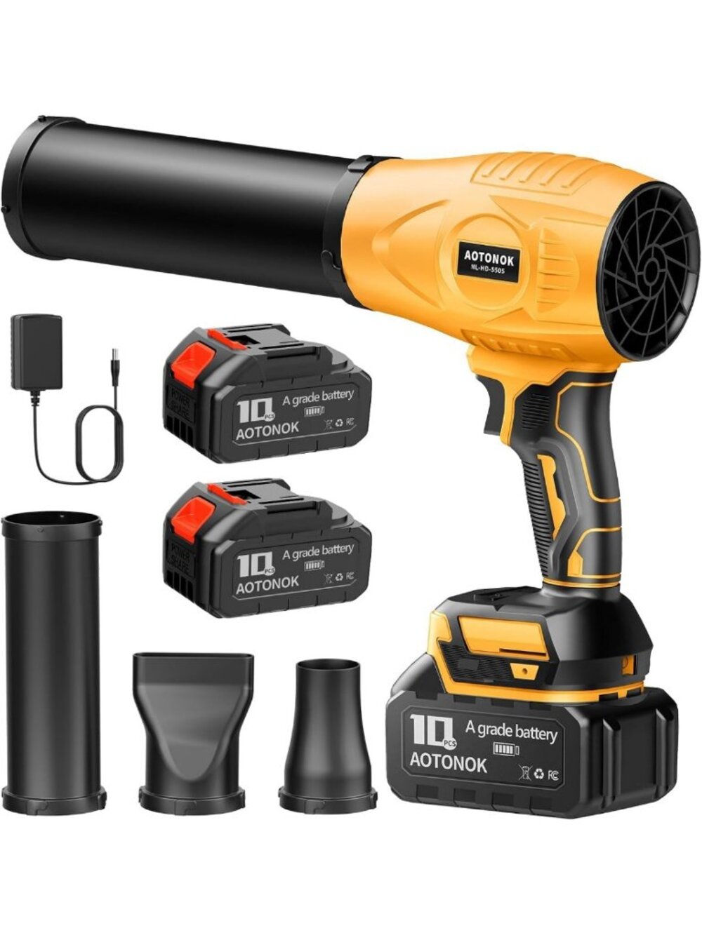 Cordless Electric Leaf Blower 21V - Lightweight, Adjustable Speed, Powerful